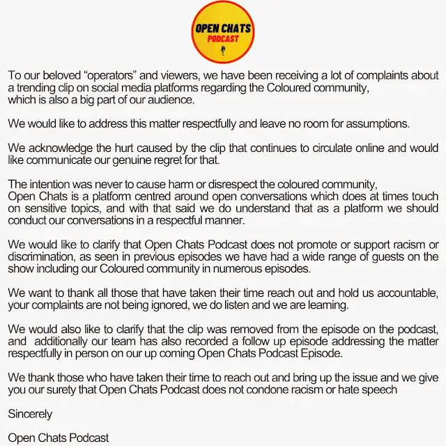 MultiChoice Cuts Ties with Open Chats Podcast Amid Racism Outcry 