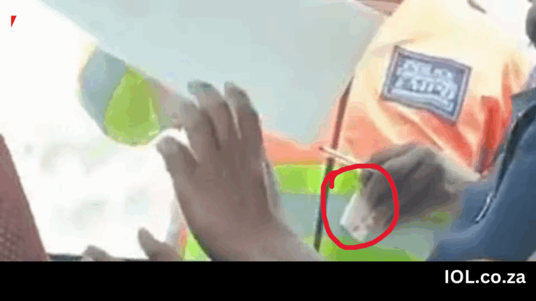 Screengrab of EMPD officer allegedly caught on video soliciting a bribe from a motorist.