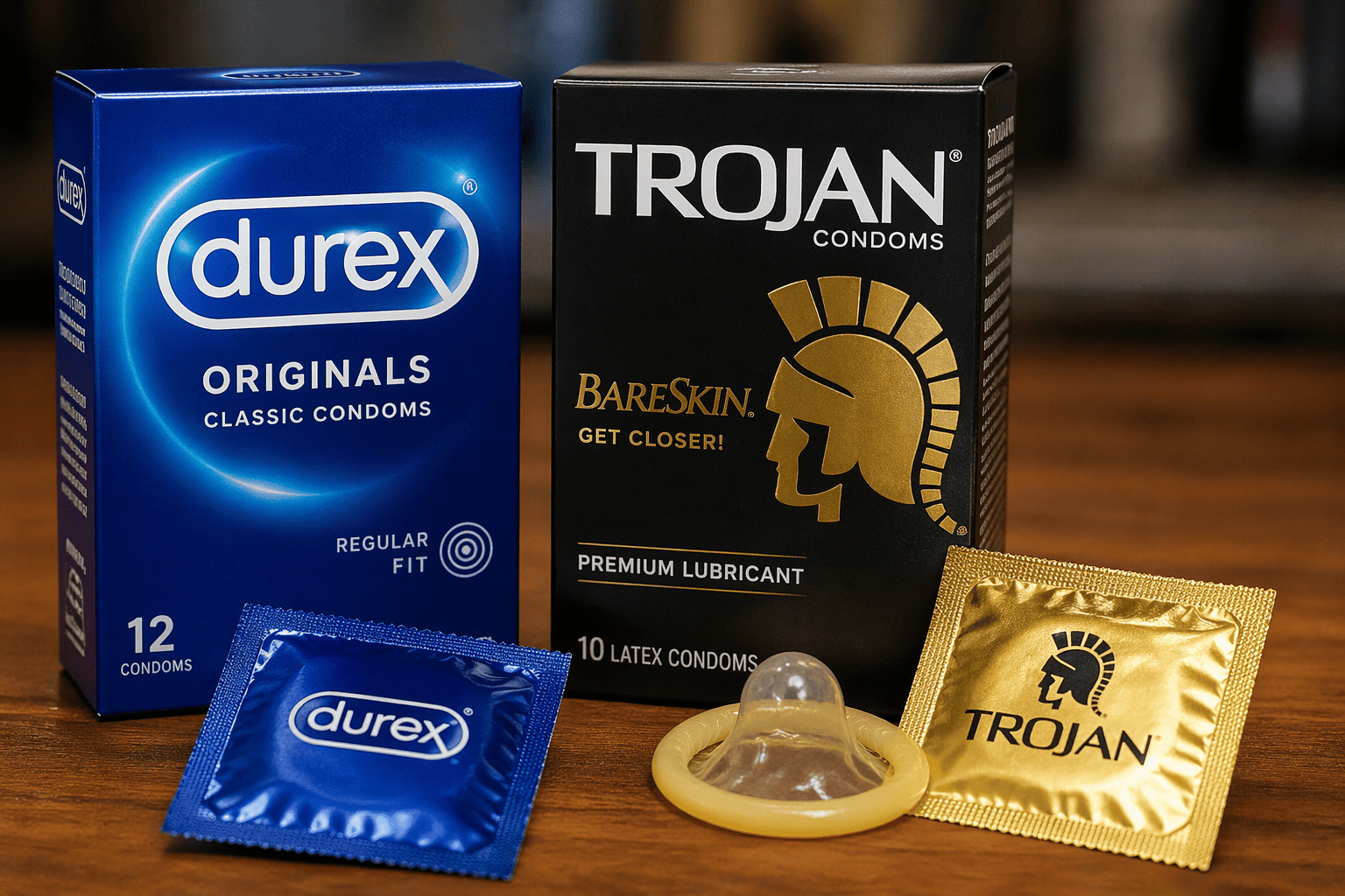 Condoms on display in studio setting (1)