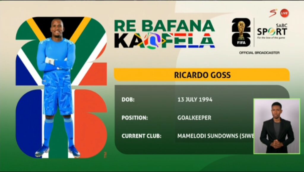 Bafana Bafana Squad List for 2026 FIFA WORLD CUP