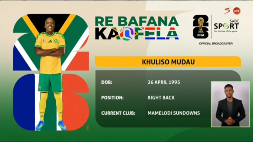 Bafana Bafana Squad List for 2026 FIFA WORLD CUP